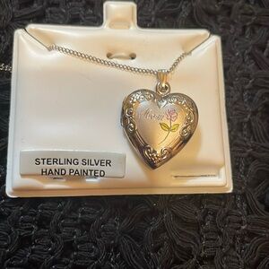 Mom heart shaped locket